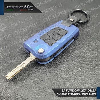 Cover - BLU SATINATO - in Plastica Rigida di protezione per chiave Skoda Karoq