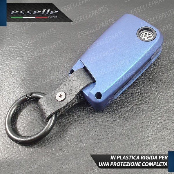 Cover - BLU SATINATO - in Plastica Rigida di protezione per chiave Skoda Superb 3