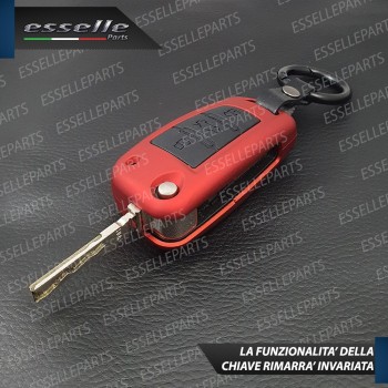 Mascherina per chiave in Pelle rosso carminio Originale Audi A3