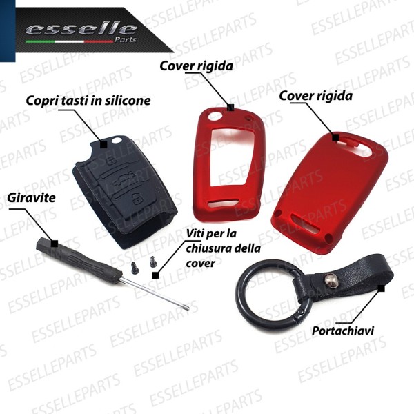 Cover Chiave Rossa Per Audi TT 8J Protezione Rigida