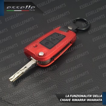 Cover - ROSSO SATINATO - in Plastica Rigida di protezione per chiave SKODA Fabia 3