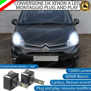 Coppia Lampade D1S Led Da Xenon A Led 12000 Lumen 6000K CITROEN C4 PICASSO I