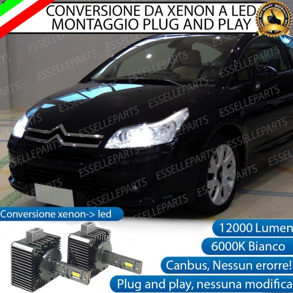 Coppia Lampade D1S Led Da Xenon A Led 12000 Lumen 6000K CITROEN C4 I