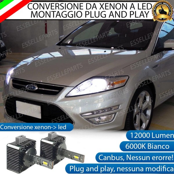 Coppia Lampade D1S Led Da Xenon A Led 12000 Lumen 6000K FORD MONDEO III