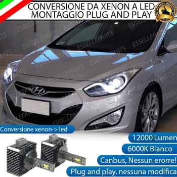 Coppia Lampade D1S Led Da Xenon A Led 12000 Lumen 6000K HYUNDAI I40