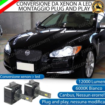 Conversione D1S Led Da Xenon A Led 12000 Lumen 6000K JAGUAR XF DAL 2008 AL 2011