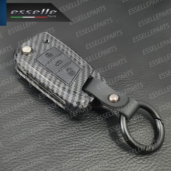 Cover - CARBON LOOK - in Plastica Rigida di protezione per chiave SKODA Scala
