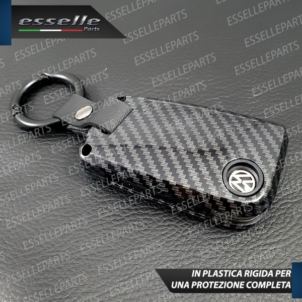Cover - CARBON LOOK - in Plastica Rigida di protezione per chiave SKODA Fabia 3
