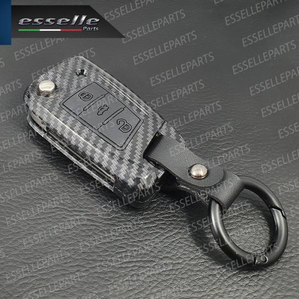 Cover - CARBON LOOK - in Plastica Rigida di protezione per chiave SKODA Rapid