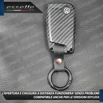 Cover - CARBON LOOK - in Plastica Rigida di protezione per chiave VW T-Cross Cover - CARBON LOOK - in Plastica Rigida di protezione per chiave VW T-Cross