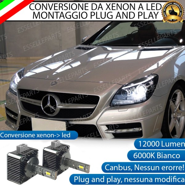 Coppia Lampade D1S Led Da Xenon A Led 12000 Lumen 6000K MERCEDES SLK R172