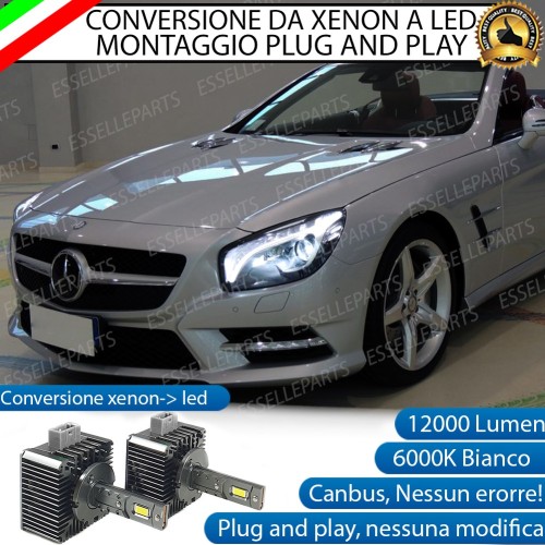 Coppia Lampade D1S Led Da Xenon A Led 12000 Lumen 6000K MERCEDES SL R231