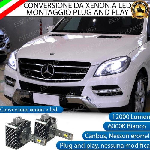 Coppia Lampade D1S Led Da Xenon A Led 12000 Lumen 6000K MERCEDES ML W166