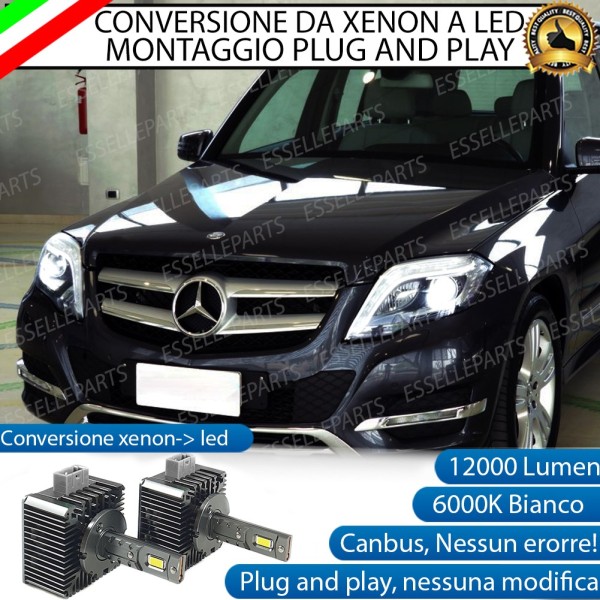 Conversione D1S Led Da Xenon A Led 12000 Lumen 6000K MERCEDES GLK X204 DAL 2012 IN POI
