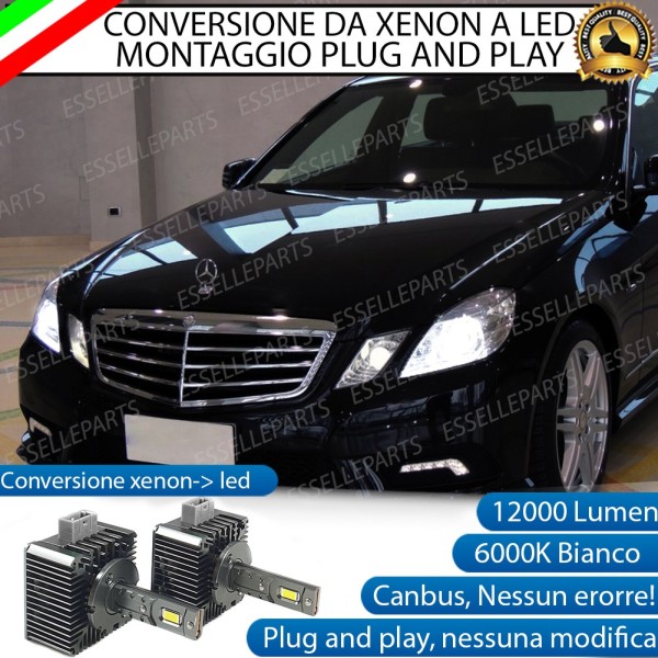 Coppia Lampade D1S Led Da Xenon A Led 12000 Lumen 6000K MERCEDES CLASSE E W212