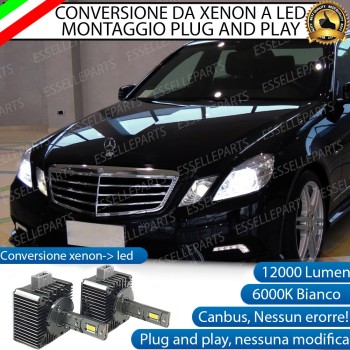 Coppia Lampade D1S Led Da Xenon A Led 12000 Lumen 6000K MERCEDES CLASSE E W212