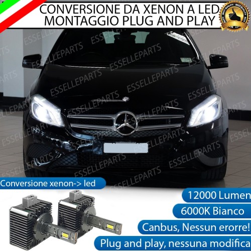 Coppia Lampade D1S Led Da Xenon A Led 12000 Lumen 6000K MERCEDES CLASSE A W176