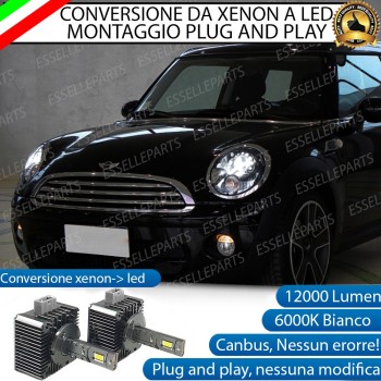 Coppia Lampade D1S Led Da Xenon A Led 12000 Lumen 6000K MINI CLUBMAN R55