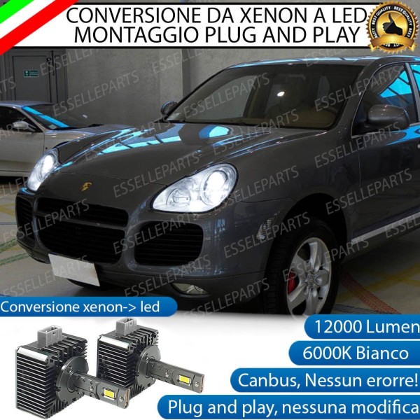 Coppia Lampade D1S Led Da Xenon A Led 12000 Lumen 6000K PORSCHE CAYENNE I