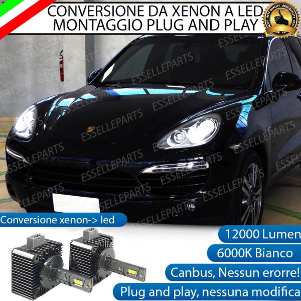 Coppia Lampade D1S Led Da Xenon A Led 12000 Lumen 6000K PORSCHE CAYENNE II