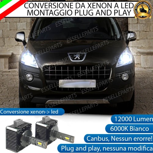Coppia Lampade D1S Led Da Xenon A Led 12000 Lumen 6000K PEUGEOT 3008 I