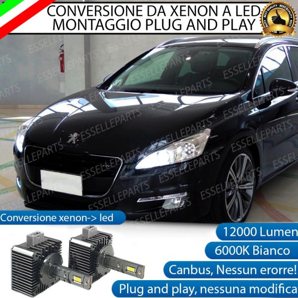 Coppia Lampade D1S Led Da Xenon A Led 12000 Lumen 6000K PEUGEOT 508