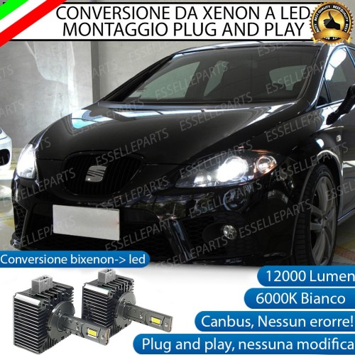 Coppia Lampade D1S Led Da Xenon A Led 12000 Lumen 6000K SEAT EXEO