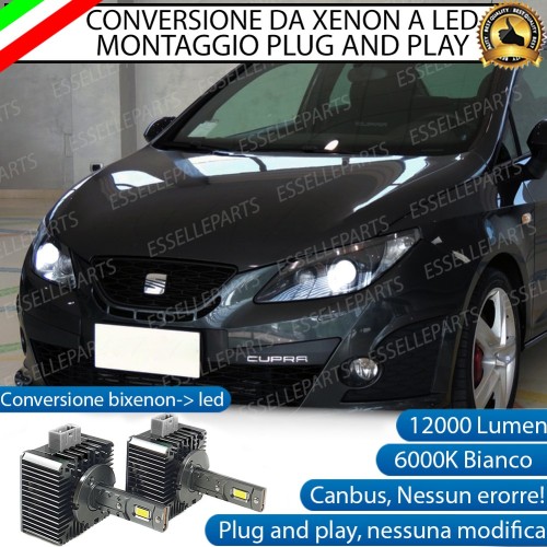 Conversione D1S Led Da Xenon A Led 12000 Lumen 6000K SEAT IBIZA 6J RESTYLING