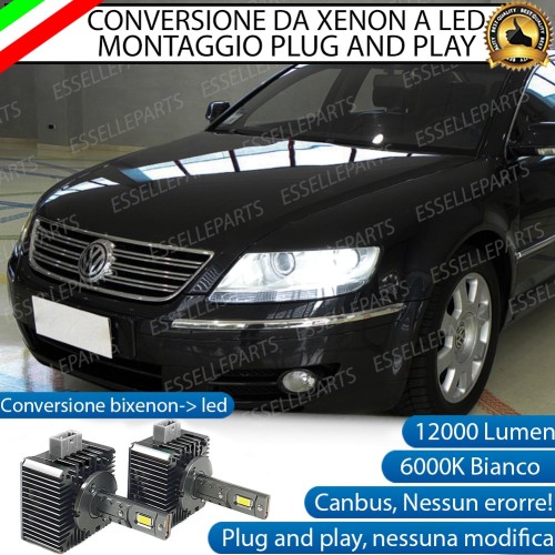 Conversione D1S Led Da Xenon A Led 12000 Lumen 6000K VW PHAETON DAL 2001 AL 2010
