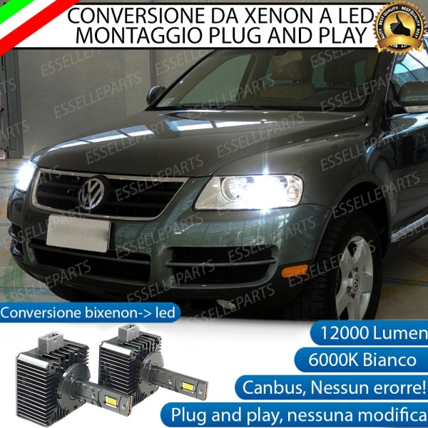 COPPIA LAMPADE D1S LED DA XENON A LED 12000 LUMEN 6000K CANBUS PLUG AND PLAY SPECIFICHE PER VW TOUAREG I