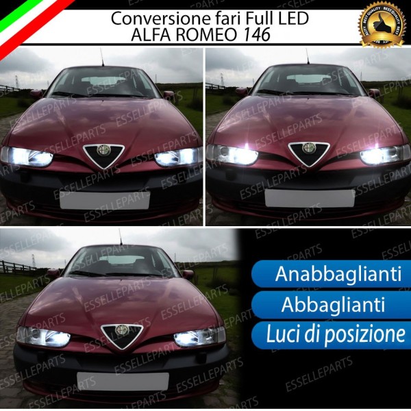 Conversione Fari Full LED per Alfa Romeo 146 6000K Bianco Ghiaccio Canbus