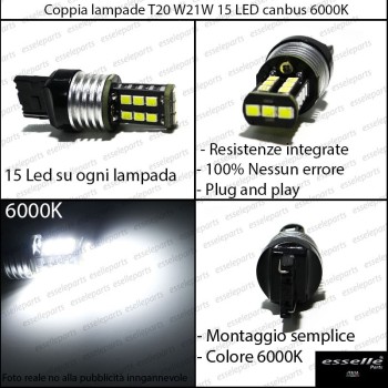 Luce Retromarcia 15 LED T20 S2000
