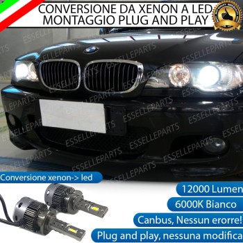 Coppia Lampade D2S Led Da Xenon a LED 12000 Lumen 6000K BMW SERIE 3 E46