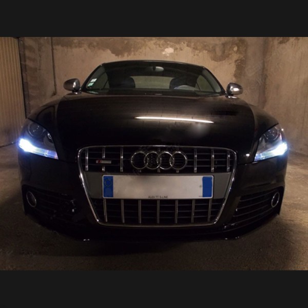 Coppia luci di posizione H6W 5 LED Canbus 6000K bianco Audi TT 8J con xenon di serie