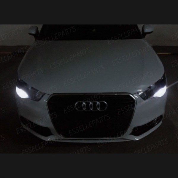 Coppia Lampade T20 15 LED 6000K bianco Canbus Luci diurne DRL Audi A1 Fino al 2014