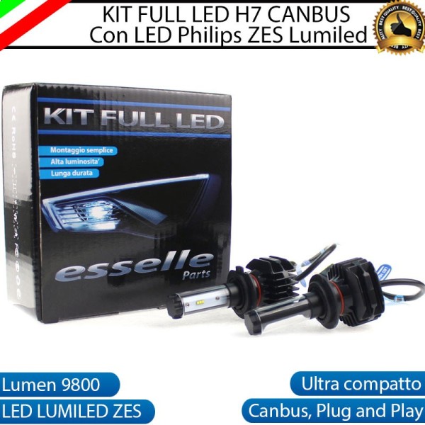 Kit Full LED H7 9800 Lumen 6000K bianco Anabbaglianti Peugeot 3008 Pre-Restyling