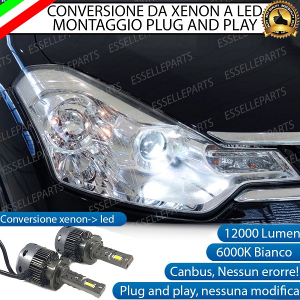 Coppia Lampade D2S Led Da Xenon a LED 12000 Lumen 6000K CITROEN C-CROSSER