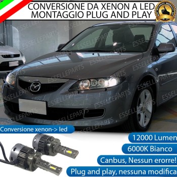 Conversione D2S Led Da Xenon a LED 12000 Lumen 6000K MAZDA 6 DAL 2002 AL 2007