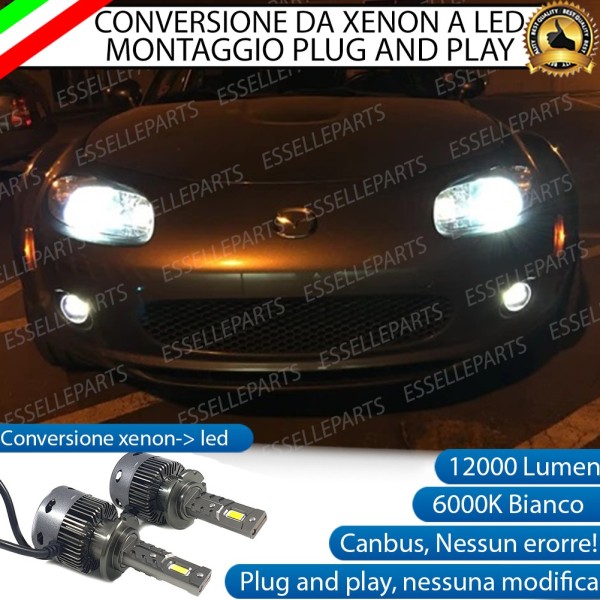 Coppia Lampade D2S Led Da Xenon a LED 12000 Lumen 6000K MAZDA MX-5 MK3