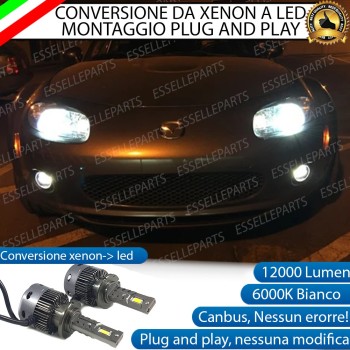 Coppia Lampade D2S Led Da Xenon a LED 12000 Lumen 6000K MAZDA MX-5 MK3