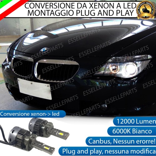 Coppia Lampade D2S Led Da Xenon a LED 12000 Lumen 6000K BMW SERIE 6 E63 E64