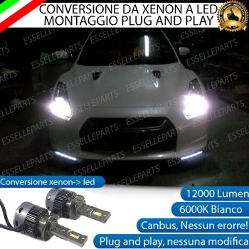 Coppia Lampade D2S Led Da Xenon a LED 12000 Lumen 6000K NISSAN GT-R R35