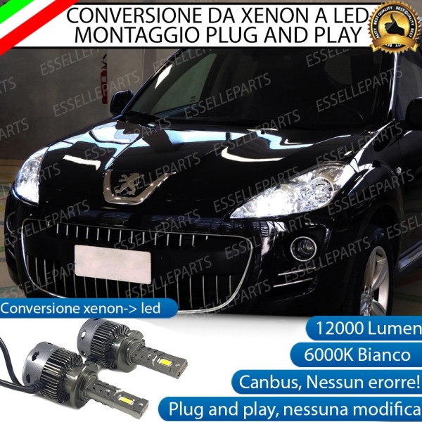 Coppia Lampade D2S Led Da Xenon a LED 12000 Lumen 6000K PEUGEOT 4007