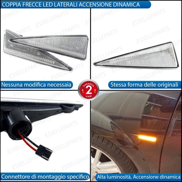 Placchette Dinamiche Trasparenti Laterali per frecce specifiche per RENAULT MEGANE II