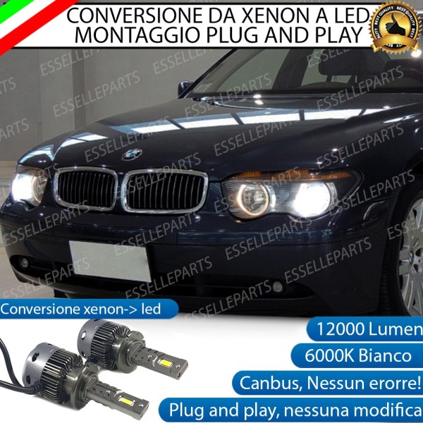 Conversione D2S Led Da Xenon a LED 12000 Lumen 6000K BMW SERIE 7 E65 E66 Prima del 02/2005