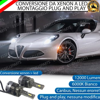 Coppia Lampade D2S Led Da Xenon a LED 12000 Lumen 6000K ALFA ROMEO 4C