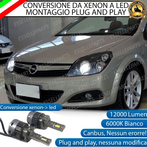 Coppia Lampade D2S Led Da Xenon a LED 12000 Lumen 6000K OPEL ASTRA H