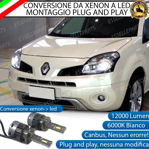 Coppia Lampade D2S Led Da Xenon a LED 12000 Lumen 6000K RENAULT KOLEOS