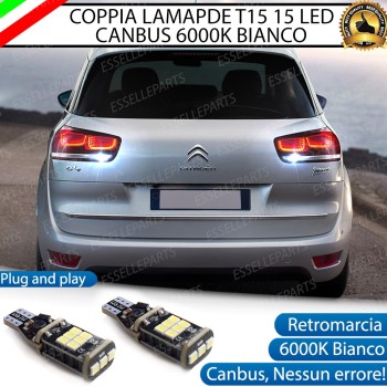 Luci Retromarcia 1200 LUMEN T15 W16W CANBUS 3.0 NO ERROR Luci Retromarcia 1200 LUMEN T15 W16W CANBUS 3.0 NO ERROR