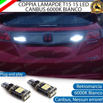 Luci Retromarcia 1200 LUMEN T15 W16W CANBUS 3.0 NO ERROR Luci Retromarcia 1200 LUMEN T15 W16W CANBUS 3.0 NO ERROR